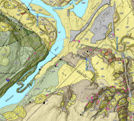 oregon city geologic map